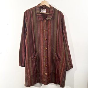 Flax Striped Linen Jacket